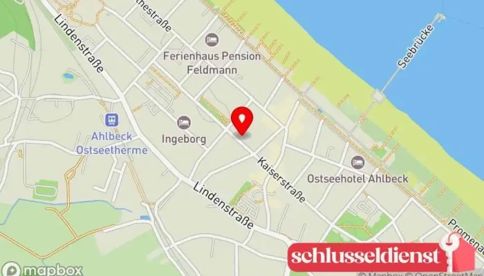 Karte von 24h Schlüsselnotdienst, Seebad Ahlbeck Schlüsseldienst in Heringsdorf