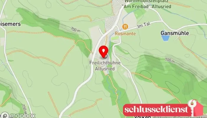 Karte von Allgäuer Freilichtbühne Altusried Theater in Altusried