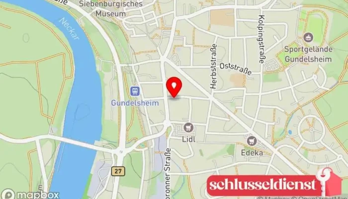 Karte von Alubau Kappes GmbH Metallbauunternehmen in Gundelsheim