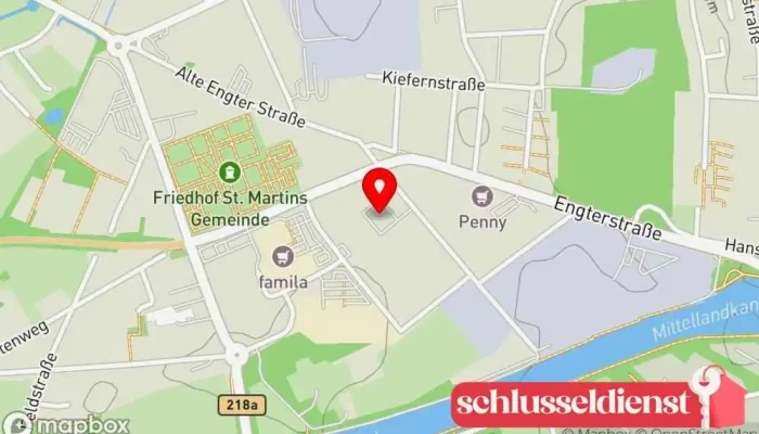 Karte von AR Edelstahl & Naturstein - Granit, Stahl, Marmor, Metallbau Granitanbieter, Stahlbauunternehmen, Stahlhersteller, Steinrelief, Steinmetz in Bramsche