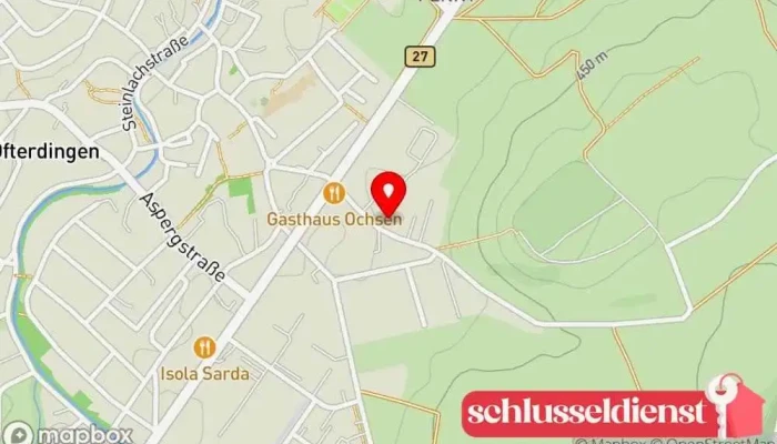 Karte von Atelier zur alten Schlosserei Metallwerkstatt in Ofterdingen