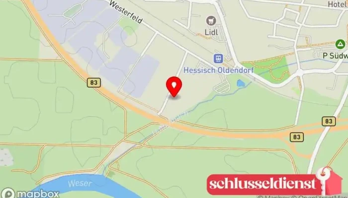 Karte von BALLHORN Altmetallhandelsgesellschaft mbH Schrotthändler, Schrottplatz, Entsorgungsunternehmen in Hessisch Oldendorf