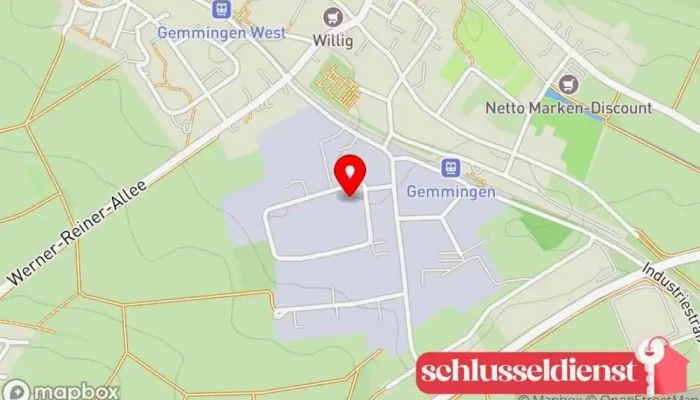Karte von Bär Metallbau - Schlosserei, Metallverarbeitung Metallbauunternehmen in Gemmingen