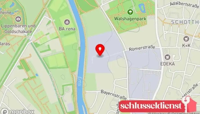 Karte von Bauschlosserei M. Mersch Bauunternehmen in Rheine