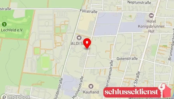Karte von Bauschlosserei Stahlbau Wolf Stahlbauunternehmen in Königsbrunn