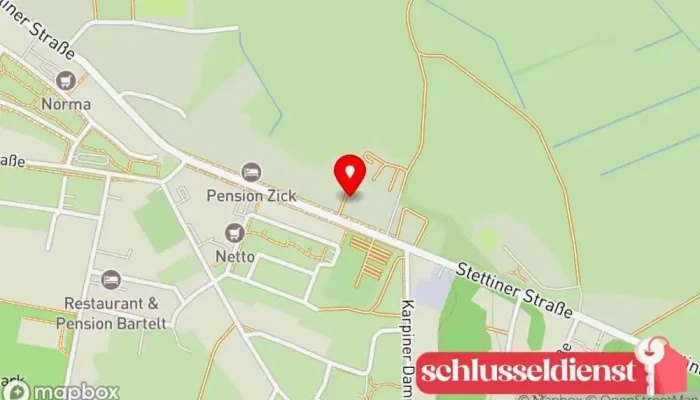 Karte von Bergmann Service für Maschinentechnik GmbH Maschinenbauunternehmen in Eggesin