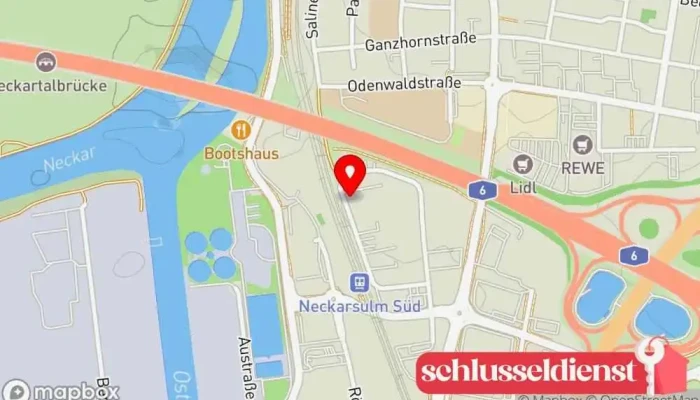 Karte von BG Metallbau | Terrassenüberdachung - Blechbearbeitung - Edelstahlgeländer Metallbauunternehmen, Anbieter für die Metallindustrie, Metallverarbeitungsunternehmen, Stahlbauunternehmen in Neckarsulm