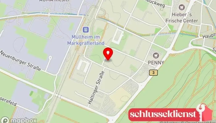 Karte von Boris Steinmitz Vertriebsdienst in Müllheim im Markgräflerland