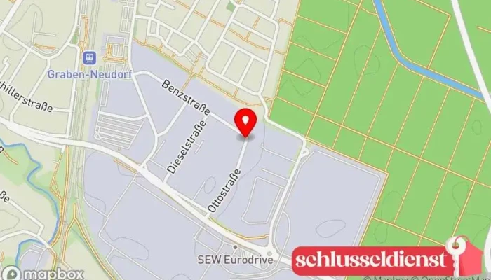 Karte von Braunmetall Metallverarbeitungsunternehmen, Metalloberflächenveredler, Anbieter von Metallpressverfahren, Metallhandlung, Metallwarenhersteller, Anbieter von Metallwalzprodukten in Graben-Neudorf
