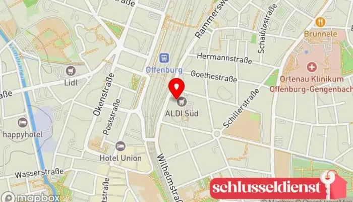 Karte von Breineder Ihr Handwerker Metallbauunternehmen in Offenburg