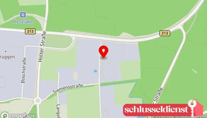 Karte von Brüggen Swap Service Gmbh Logistikdienst in Herzlake