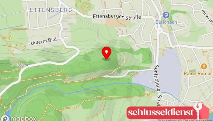 Karte von Burg Ettensberg Schloss in Deutschland