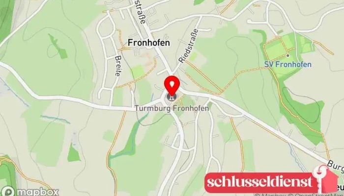 Karte von Burg Fronhofen Schloss in Fronreute