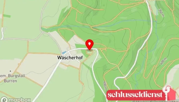 Karte von Burg Wäscherschloss Schloss in Birenbach