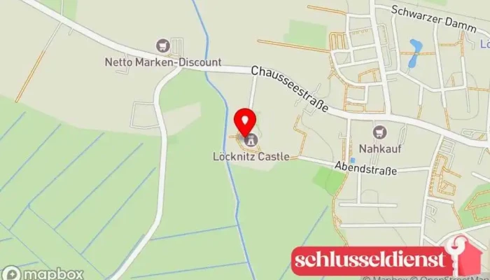 Karte von Burgturm Historische Sehenswürdigkeit, Sehenswürdigkeit in Löcknitz