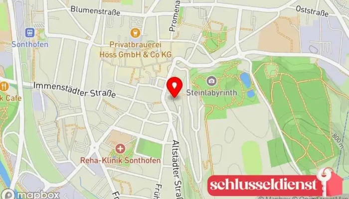 Karte von Christian Lanbacher Geschäftsstelle in Sonthofen