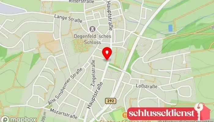Karte von Dieter Metzger Goldschmiede Goldschmied, Uhrenhersteller, Juwelier in Waibstadt
