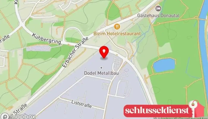 Karte von Dodel Metallbau GmbH Metallbauunternehmen in Ulm