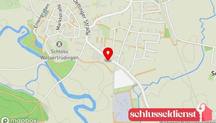Karte von Dr. Hans Schlosser GmbH Reiseverkehr Touren- und Reiseanbieter in Wassertrüdingen