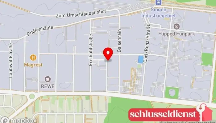 Karte von Ebner Metall GmbH & Co. KG Metallbauunternehmen, Metallwerkstatt, Stahlbauunternehmen in Singen (Hohentwiel)