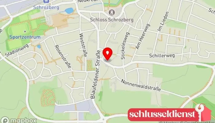Karte von Edelstahl-Manufaktur Garten in Schrozberg