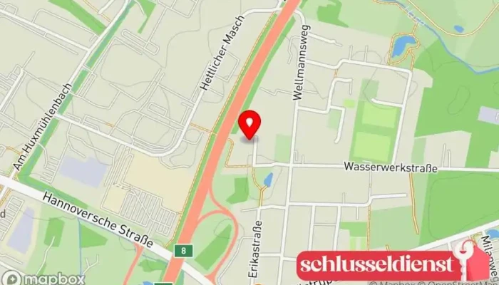 Karte von Edmund Thurow Maschinen- u. Metallbau , Vordächer, Geländer, Treppen, Metallbauunternehmen in Osnabrück