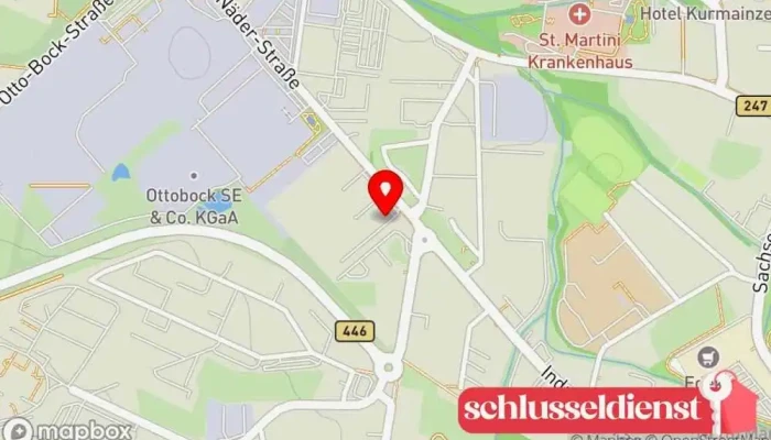 Karte von Eisen-Krone GmbH Gartencenter, Eisenwarenhändler, Rasenmäher-Reparaturdienst, Rasenmäher-Fachhandel, Werkzeuggeschäft in Duderstadt