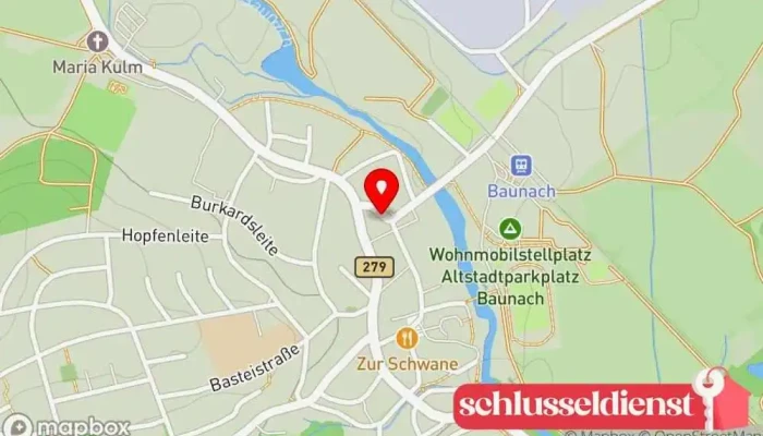Karte von Elektrotechnik Baunach Jonathan Meixner Elektriker in Baunach
