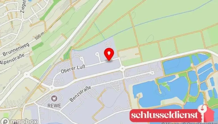 Karte von Erken Metallbau e.K. Metallbauunternehmen in Erbach