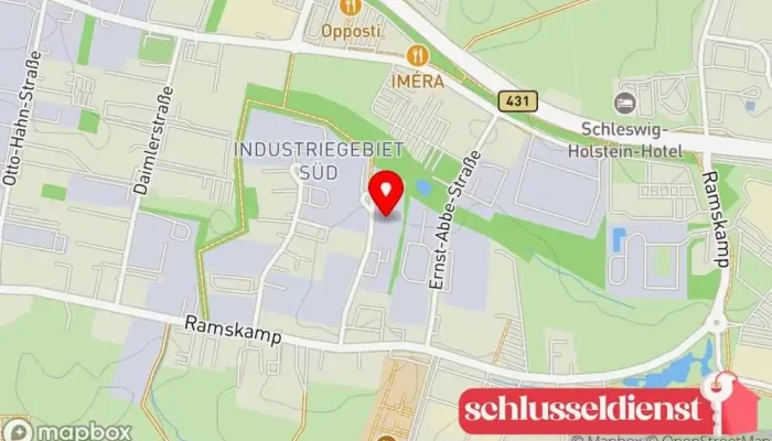 Karte von Ernst Erbst GmbH Fensteranbieter in Elmshorn