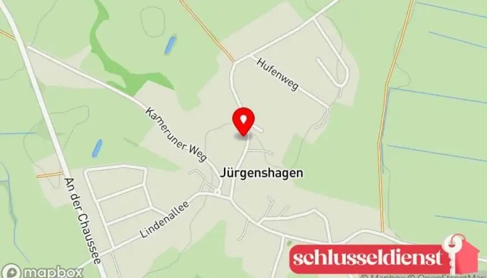 Karte von Ferienwohnung Alte Schmiede Jürgenshagen Nichtraucher-Ferienunterkunft, Ferienwohnung in Jürgenshagen