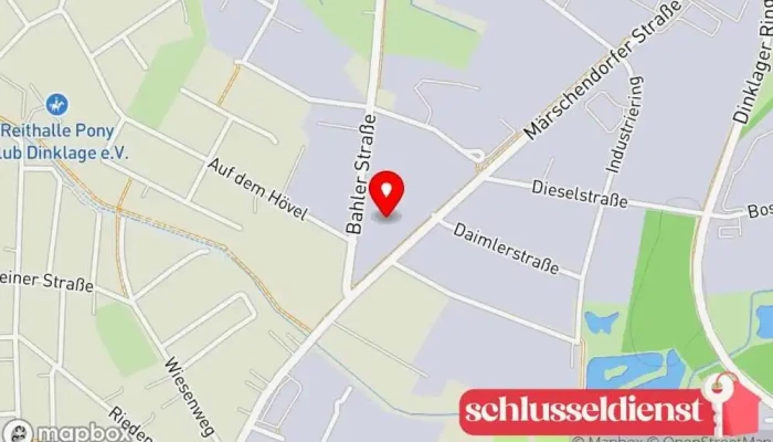 Karte von Fette GmbH Metall- und Oberflächentechnik Metalloberflächenveredler, Metallbauunternehmen in Dinklage