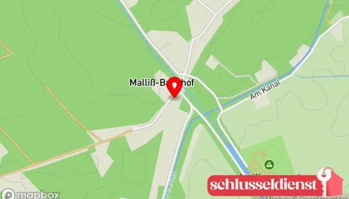 Karte von floßerei - Mecklenburger Floßgesellschaft Bootsverleih in Malliß