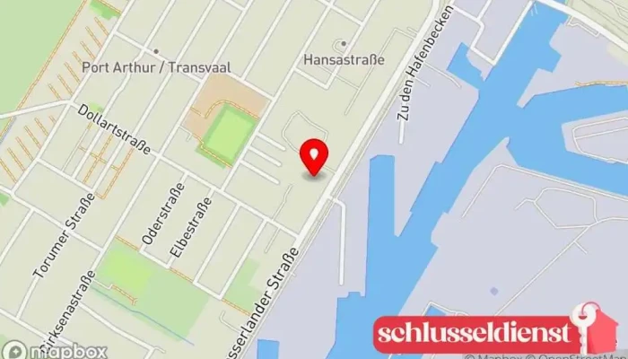 Karte von Franken & Sohn GmbH & Co KG Metallbauunternehmen, Maschinenbauunternehmen, Metallwerkstatt, Stahlbauunternehmen, Dreherei in Emden