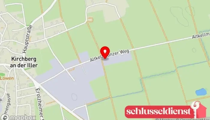 Karte von Frick Kreativwerkstein Betonbauunternehmen in Kirchberg an der Iller