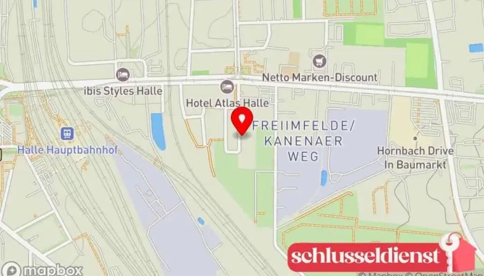 Karte von Friedenberger Metallservice Metallbauunternehmen in Halle (Saale)
