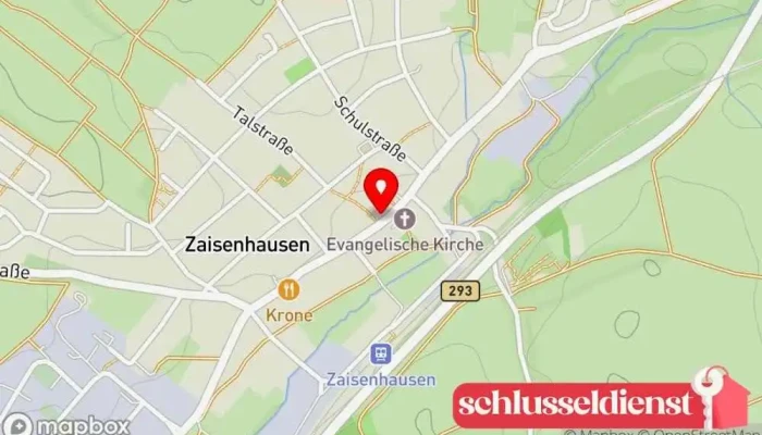 Karte von Frieder Schäfer Bäckerei, Confiserie in Zaisenhausen