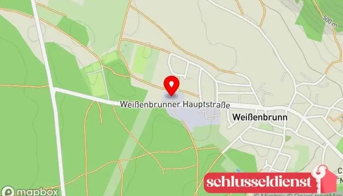 Karte von G. Merkel Metallbau und Schlosserei GmbH Metallbauunternehmen in Weißenbrunner Hauptstraße 1A