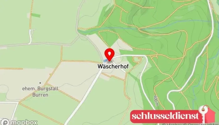 Karte von Gasthof Wäscherschloss Gasthof-Unterkunft in Wäschenbeuren