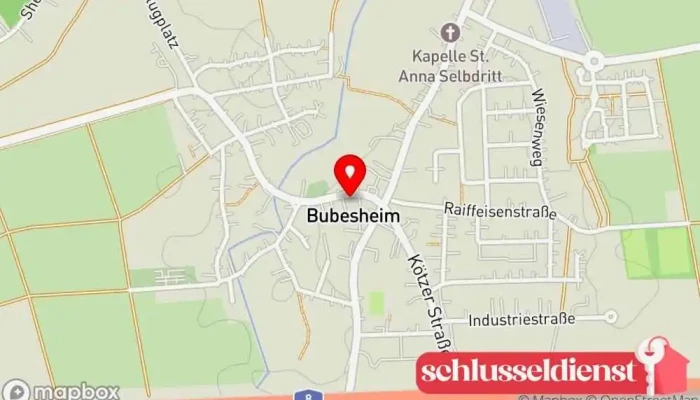 Karte von Geiger Schlosserei & Dienstleistungen Schlüsseldienst in Bubesheim