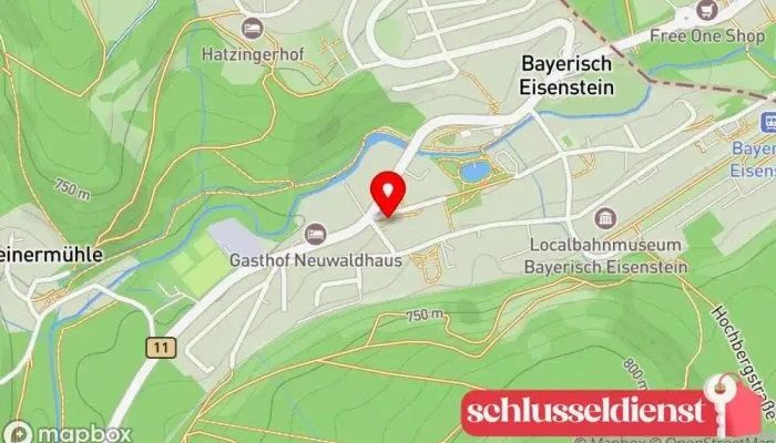 Karte von Gemeindeverwaltung Bayerisch Eisenstein Gemeindeverwaltungsamt in Bayerisch Eisenstein
