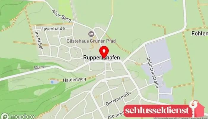 Karte von Gemeindeverwaltung Ruppertshofen Rathaus, Behörde in Ruppertshofen