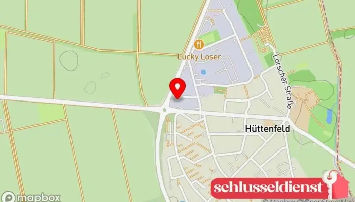 Karte von Gerhard Wolf GmbH Bauschlosserei Metallbauunternehmen, Geländeranbieter, Treppenbauunternehmen, Stahlbauunternehmen in Lampertheim