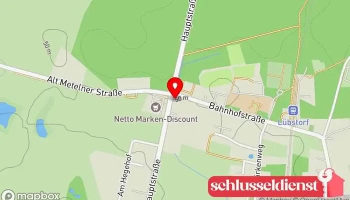 Karte von Glas- und Metallbau Martin Reichert Metallbauunternehmen in Lübstorf