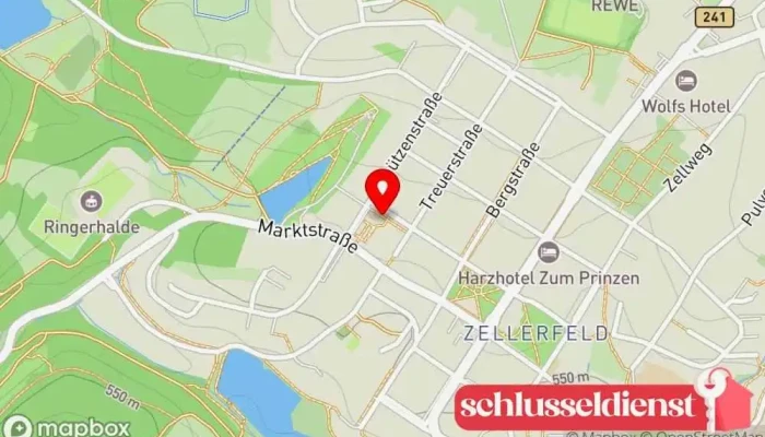 Karte von Glasdesign-Fricke - Ihre Glashütte in Clausthal-Zellerfeld Glasfachhandel, Glasbläser in Clausthal-Zellerfeld