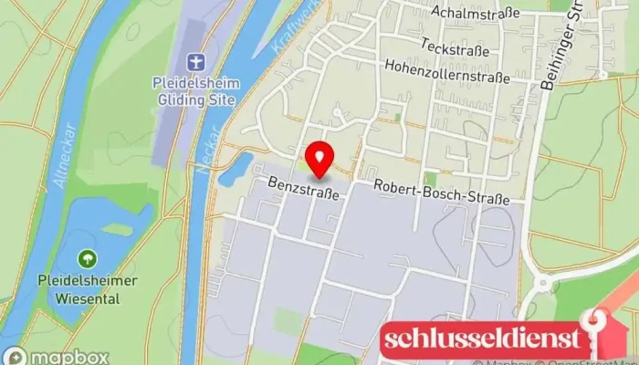 Karte von GM Metallbau GmbH Metallbauunternehmen in Pleidelsheim