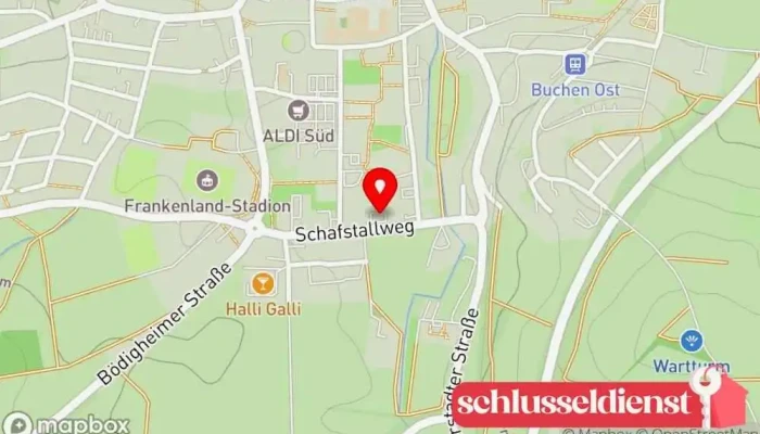 Karte von Grasberger Bauschlosserei Metallbauunternehmen in Buchen