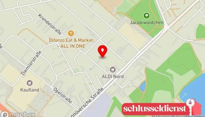 Karte von Hackbarth Metallbau & Lasertechnik Metallbauunternehmen in Isernhagen