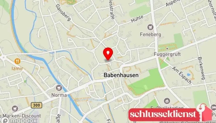 Karte von Hans Schliefer Schmiede Bauschlosserei Schlüsseldienst in Babenhausen