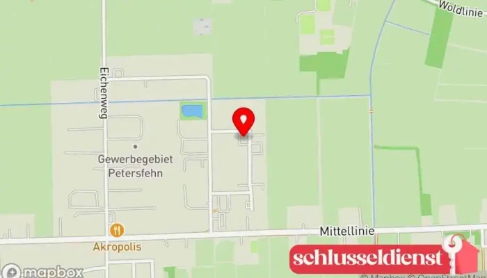 Karte von Hartmann GmbH Sicherheitstechnikfachgeschäft, Fachhandel für Einbruchalarmsysteme, Türenhersteller, Geländeranbieter, Fensteranbieter in Bad Zwischenahn